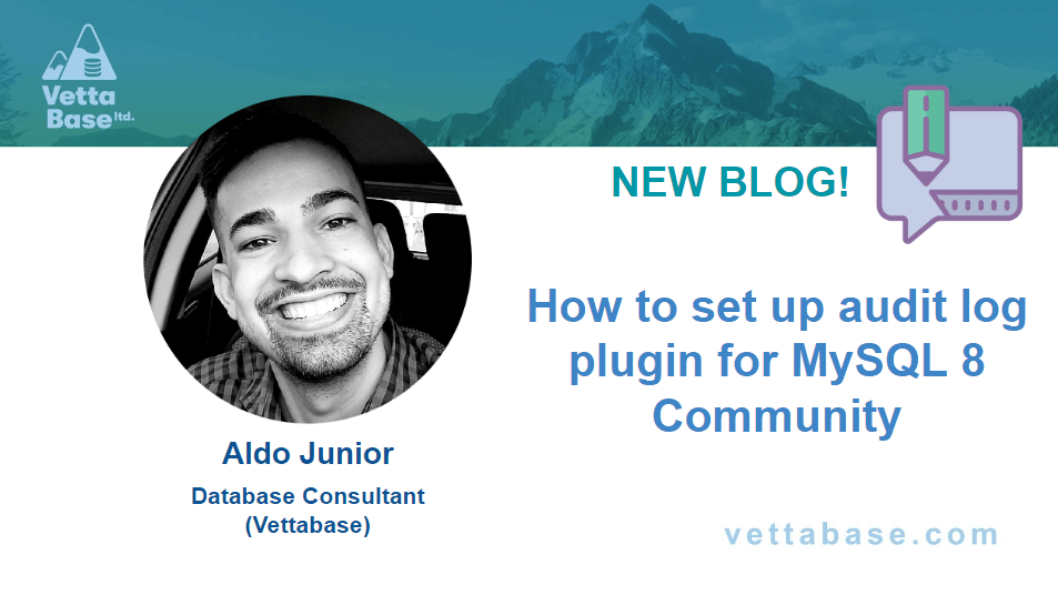 Aldo Junior: How to set up AWS Audit Log plugin for MySQL 8