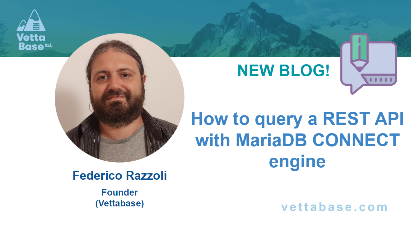 How to query a REST API with MariaDB CONNECT engine - Vettabase image.