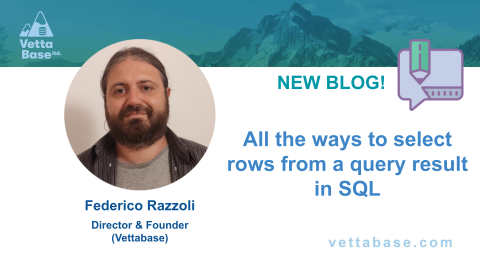 All the ways to select rows from a query result in SQL