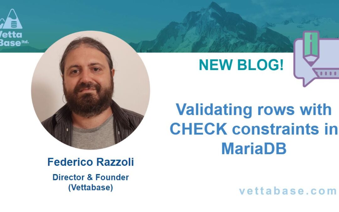 Validating rows with CHECK constraints in MariaDB