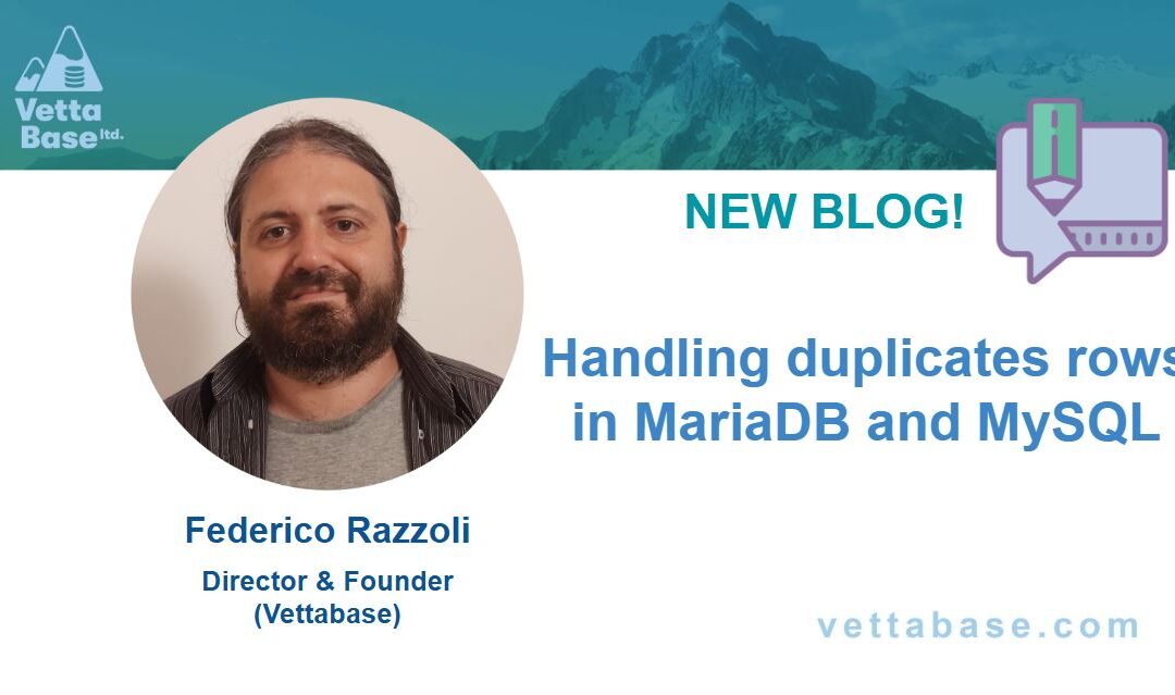 Handling duplicates rows in MariaDB and MySQL